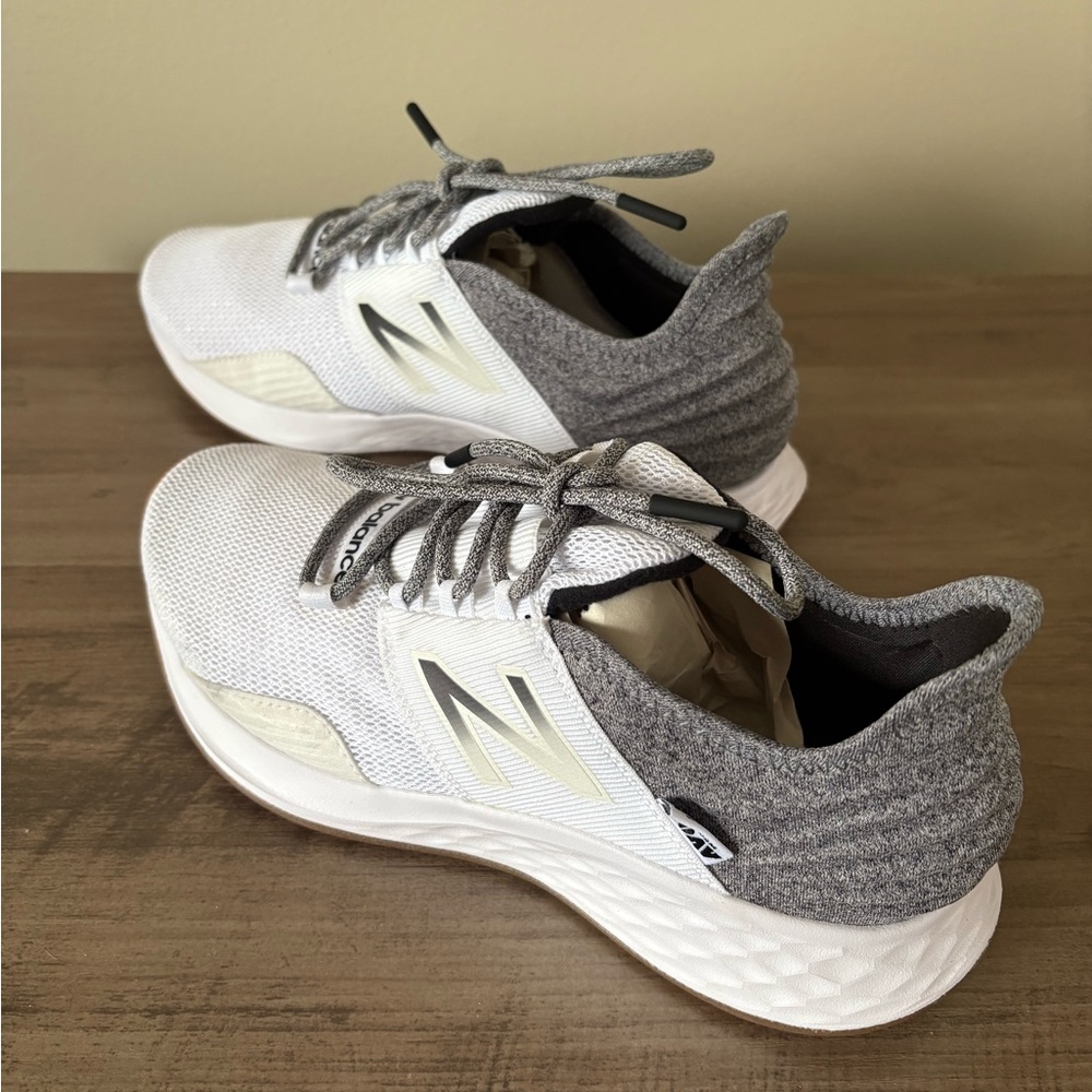 New Balance Women’s Fresh Foam White and Gray Athletic Shoes